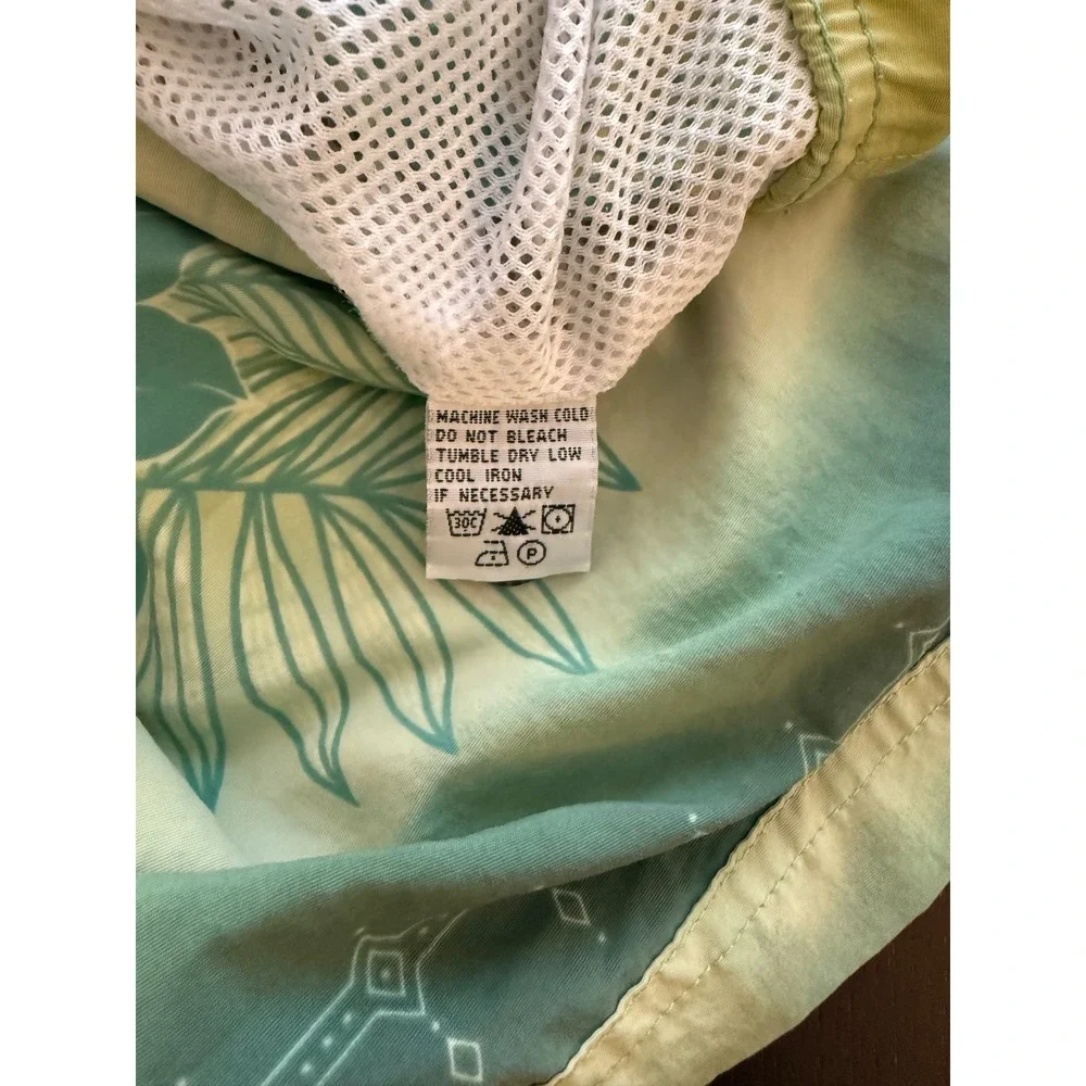 Tommy Bahama Swim Trunks Mens XXL‎ Green/Yellow Mesh-Lined Board Shorts